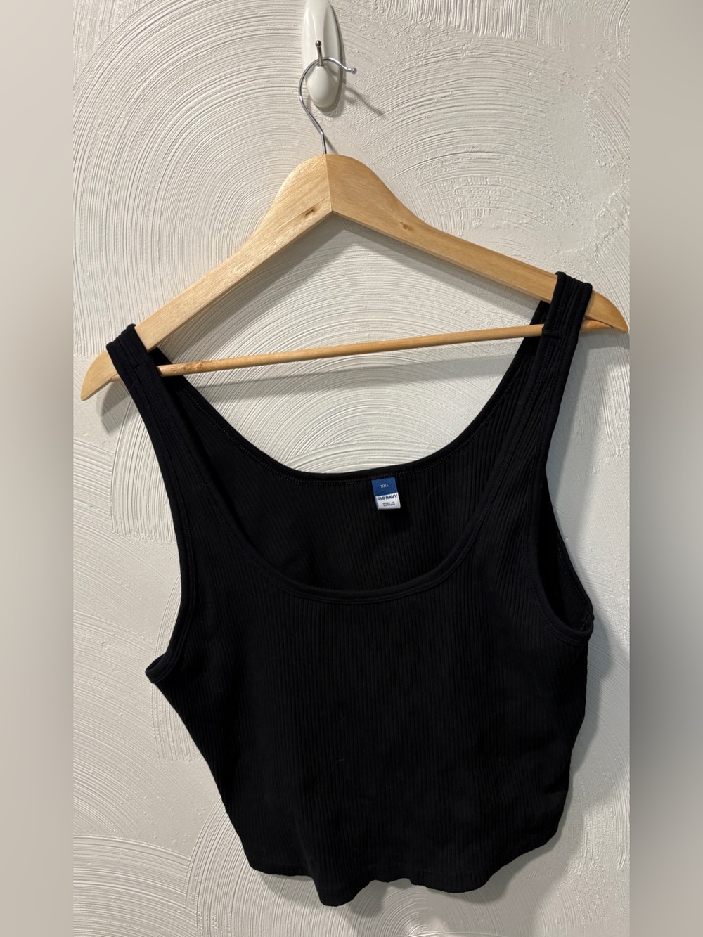 Old Navy Black Ribbed Crop Tank Top
